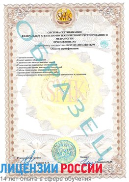 Образец сертификата соответствия (приложение) Щербинка Сертификат ISO 14001